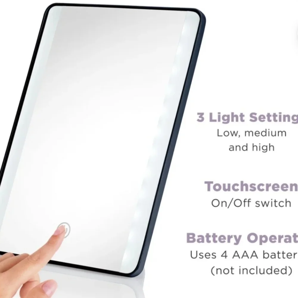 Conair Unfiltered Vibes LED Touchscreen Lighted 1X Magnification Vanity Mirror